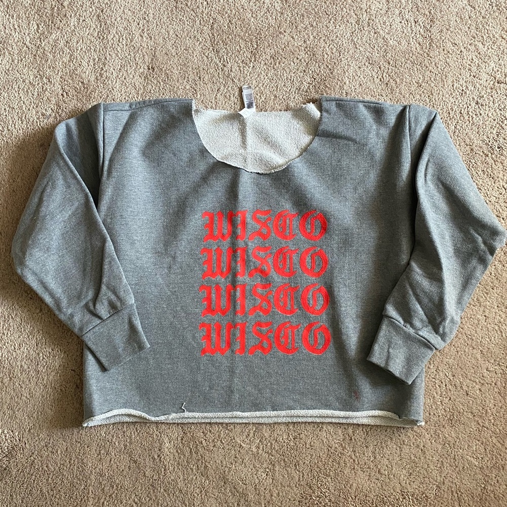American Apparel Wisconsin Kanye Sweatshirt Tailgate Game Day
